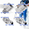 thumbnail image 3 of RIDGE WASHER Quick Connect 3/8 Inch Pressure Washer Adapter Set, Stainless Steel Fittings, Female and Male NPT Thread, 8 Pcs, 3 of 9