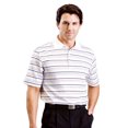 thumbnail image 1 of Monterey Club Men's Kanter Stripe Texture Golf Polo Shirt #1628, 1 of 2