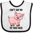 thumbnail image 3 of Inktastic Cant Say No to This Face- Cute Pig Boys or Girls Baby Bib, 3 of 4