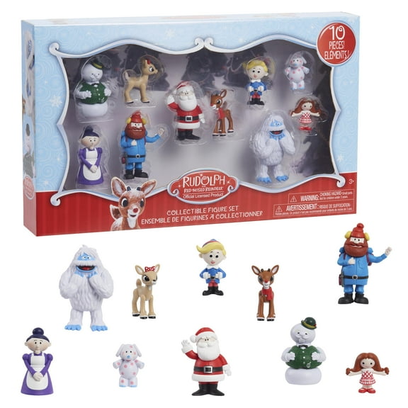Rudolph the Red-Nosed Reindeer® 10-Piece Figure Set, For Ages 3 Years and up
