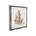 thumbnail image 4 of Stupell Industries Bunny & Spring Tulips Animals & Insects Painting Gray Floater Framed Canvas Art Print Wall Art, 18 x 18, 4 of 10