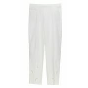 Akris Women's Cream Franca Trousers Pants & Capri - 10