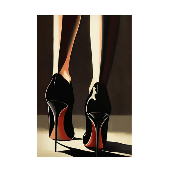 Canvas Wall Art - Treechild 'Heels' Wall Art for Living Room, Bedroom, or Office D?cor by Trademark Fine Art - 12 x 19 Inches