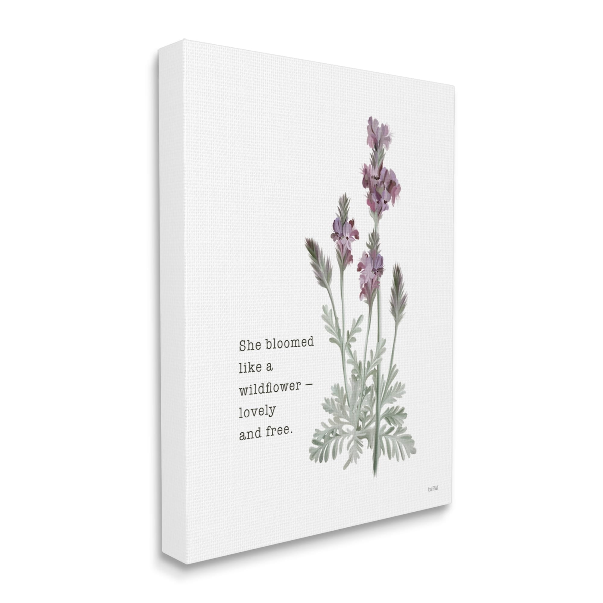 Stupell Industries She Bloomed like a Wildflower Motivational Phrase Minimal, 36 x 48, Design by House Fenway