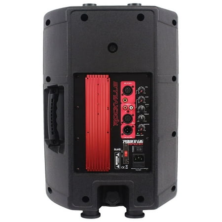 2) Rockville RPG10 10" Powered 600W DJ PA Speakers+2) Subwoofers+Mounting Poles