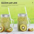 thumbnail image 4 of Bamboohart 12pcs Mason Jar Lids with Straw Hole Metal Wide Mouth Canning Caps, 4 of 7
