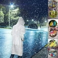 thumbnail image 5 of Rain Ponchos for Adults Kids Reusable 1/2Pcs Raincoats Emergency for Women Men with Hood and Drawstring, 5 of 7