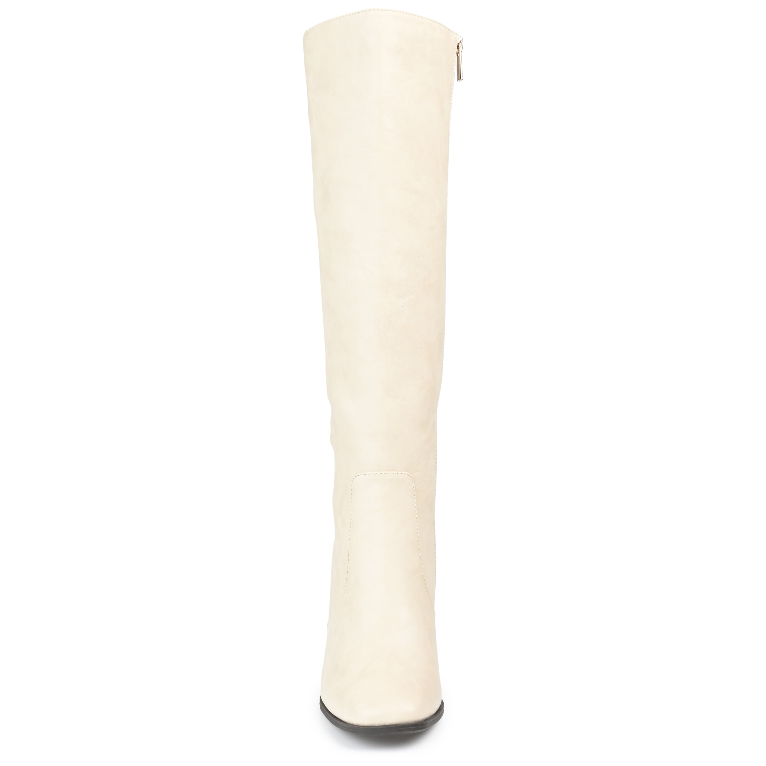 Journee Womens Karima Comfort System Wide Calf Stacked Heel Knee High Boots