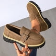 thumbnail image 5 of Willtoo Orthopedic Dress Shoes for Women Platform Round Toe Slip On Comfortable Loafers Non Slip Lug Sole Office Casual Walking Shoes Chunky Heel Fashion Low Top Shoes, 5 of 6