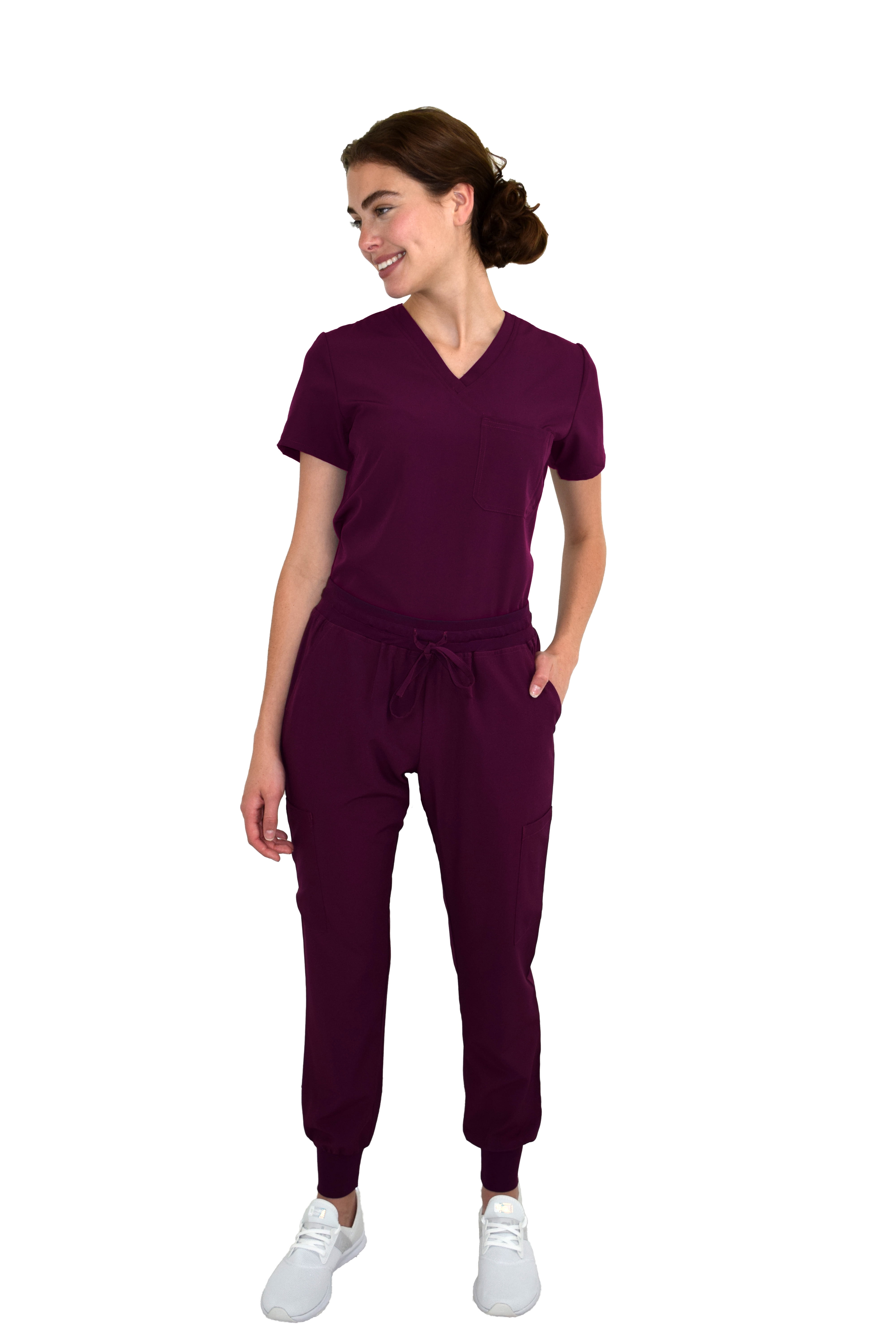 Women's Tuck-In Top/Jogger Scrub Set Medical Nursing GT 4FLEX Top and ...