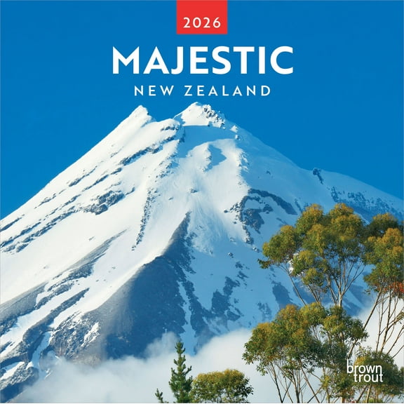 Majestic New Zealand | 2026 12x24" (Hanging) Square Wall Calendar | BrownTrout