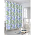 thumbnail image 3 of Blue Teal Shower Curtain Set, Waterproof Shower Curtains for Bathroom, Modern Tie Dyeing Contemporary Abstract Art Washable Fabric Cloth Bath Curtain for Bathtub Decoration with Hooks 48x72 Inches, 3 of 6