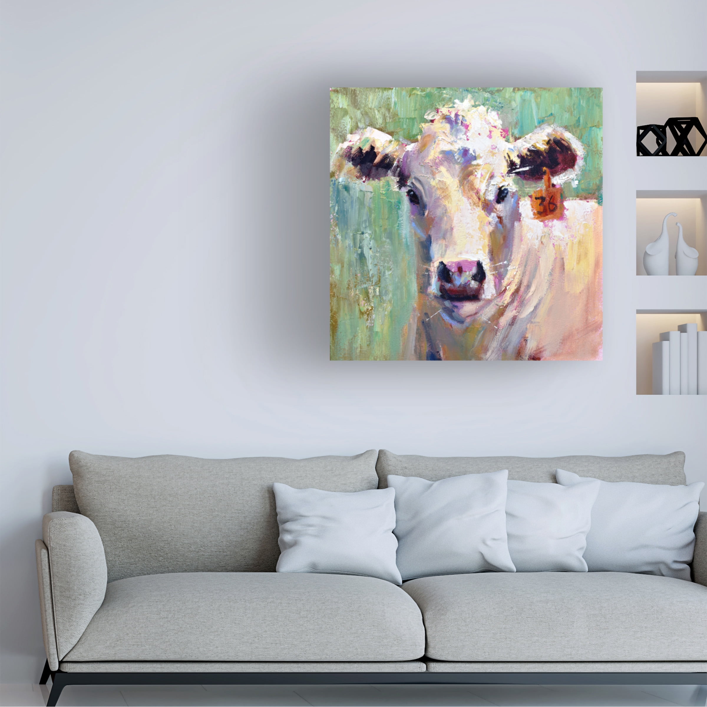 Jennifer Stottle Taylor '36 Cow' Canvas Art
