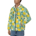 thumbnail image 3 of Uemuo Lemons Chamomile Flowers And Leaves for Men's Fashion Full-zip Hoodies & Sweatshirts with Kangaroo Pocket, Zip-up Hooded Sweatshirt, Moisture Wicking & Breathable-Large, 3 of 5