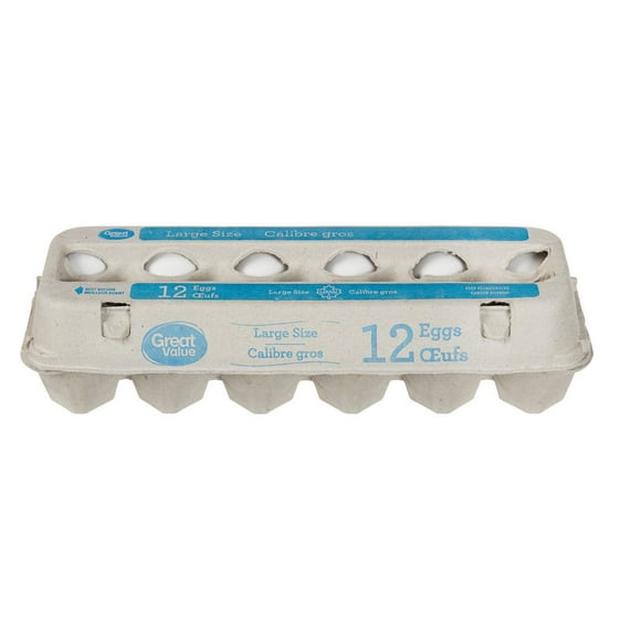 Oeufs Great Value calibre gros Paq. de 12