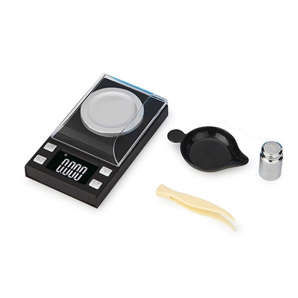 Báscula digital de bolsillo de miligramos 0,001 g x 100 g, báscula electrónica para recarga de monedas de joyería y cocina, báscula de mini gramos