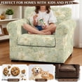 thumbnail image 4 of FKELYI Retro Lily Flower Print Stretch Armchair Slipcover 2 Pcs Couch Covers Anti-Dust Furniture Protector Washable Spandex Sofa Cover with Individual Cushion Cover, 4 of 7