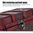 thumbnail image 4 of Vintage Treasure Chest, Jewelry Storage Box Lockable Antique Style Topcase for Jewelry Accessories Valuables Wooden Safe Four Pattern Styles(03), 4 of 8