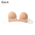 thumbnail image 2 of Push Up Strapless Sticky Adhesive Invisible Backless Bras Plunge Reusable Magic Bra for Women - Skin Colour, 2 of 5