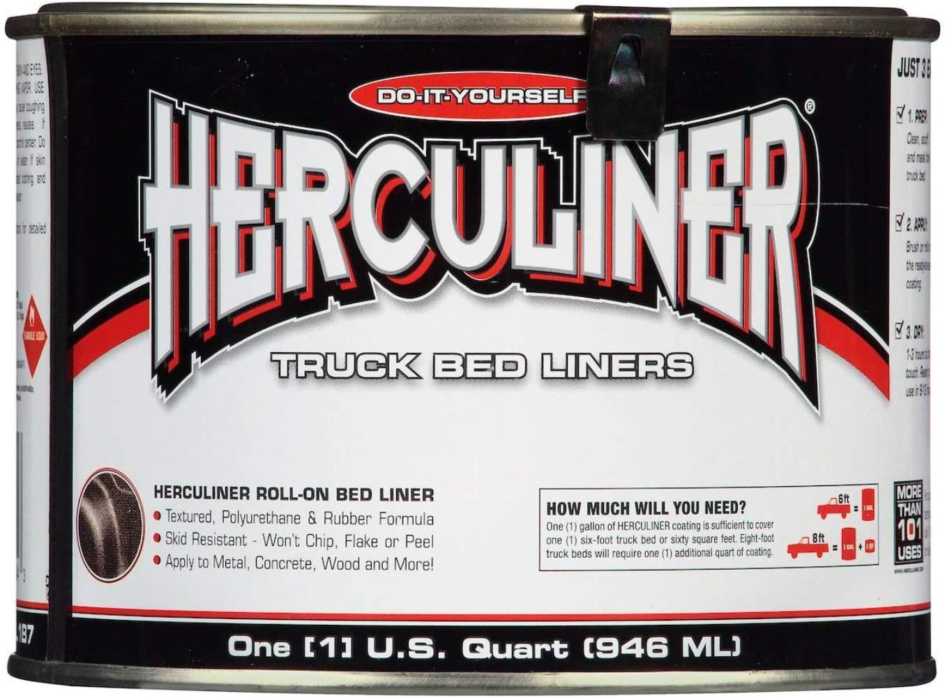 Truck Bed Liner Black 1 Quart Easy Diy Herculiner Is The Original Do It Yourself Brush On Bed Liner Kit By Herculiner Walmart Com Walmart Com