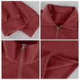 thumbnail image 7 of Lumtrix Men's Sweatshirt Waffle Knit Quarter Zip Pullover Long Sleeve Casual Fashion Big Tall Golf Polo Shirts Mock Neck Sweater Red 5XL, 7 of 7