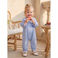 thumbnail image 3 of Cjfdfy Newborn Baby Girls Fall Jumpsuit Cotton Long Sleeve Henley Neck Dots Print Fall Casual Romper Infant Polka Dots Coming Home Fall Winter Outfit 0-18 Months, 3 of 6