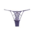 thumbnail image 2 of uublik High Waisted Thongs for Women Purple Hollow Out No Show Low Waisted Seamless Ladies Panties, 2 of 4