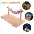 thumbnail image 4 of Birds Chewing Toy Bird Standing Perch Parrot Perch Stand Wooden Bird Toy Hamster Platform, 4 of 9
