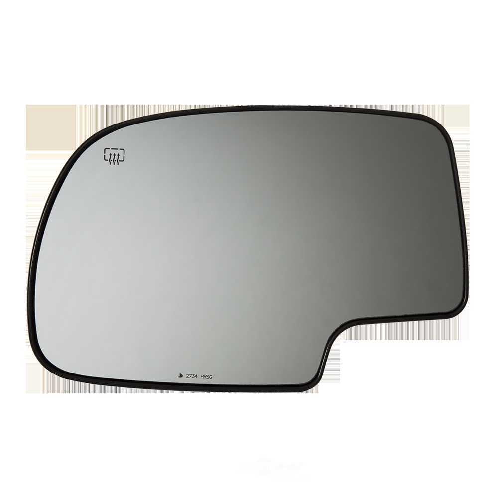 Burco Side View Mirror Replacement Glass with Motor Mount Plate - Clear Glass - 2734HRSG