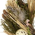 thumbnail image 4 of Northlight Speckled Eggs and Feathers Artificial Small Earthy Easter Wreath - 14", 4 of 5