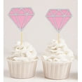 thumbnail image 2 of Darling Souvenir, Its a Girl Pink Diamond Glitter Cupcake Toppers, Baby Shower Decoration - Pack Of 40, 2 of 2