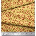 thumbnail image 3 of Soimoi Tissu en Viscose Chiffon Baies Rouges Fruits Tissu Imprimé au Mètre 42 Pouces de Large, 3 of 5