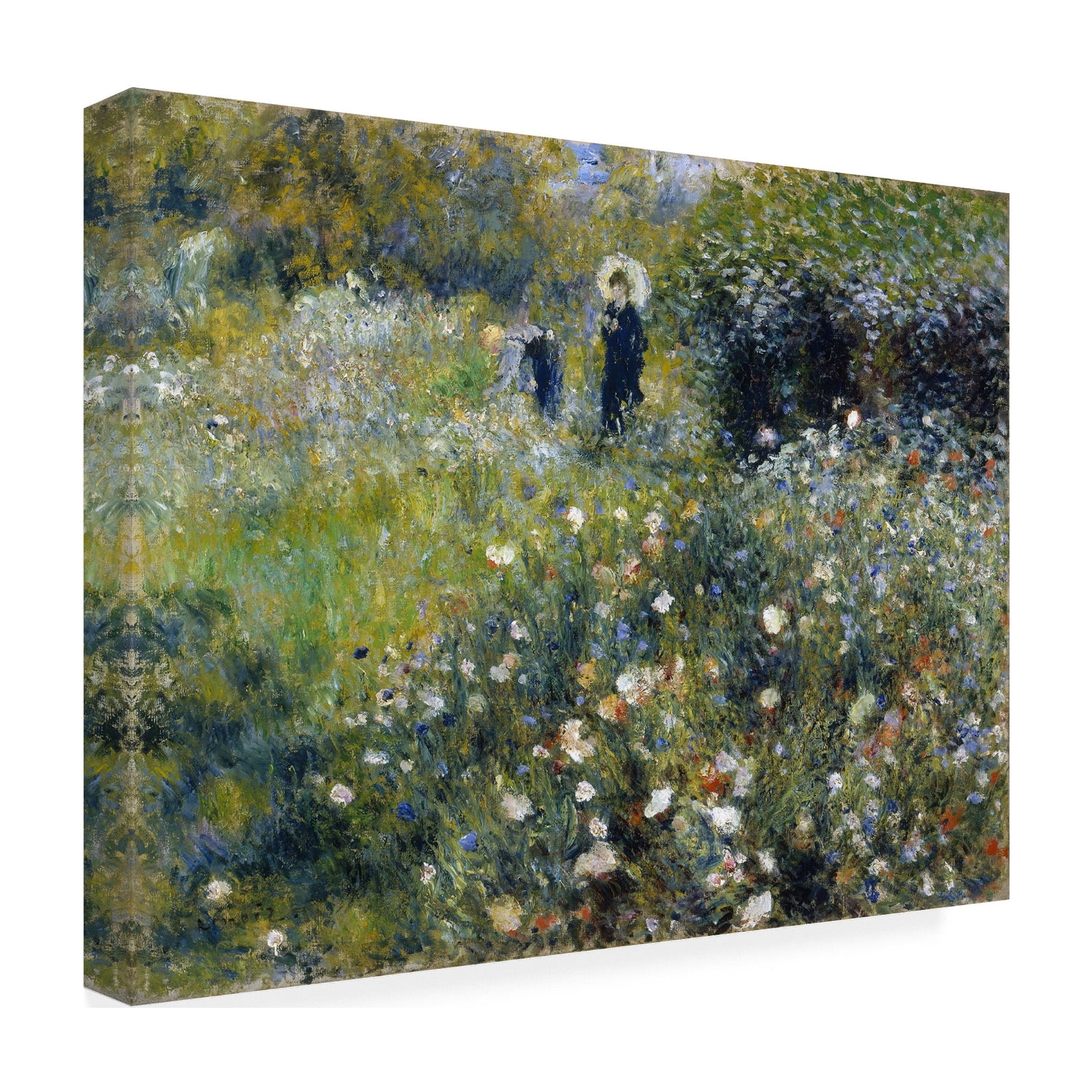 Renoir 'Woman With A Parasol In A Garden' Canvas Art