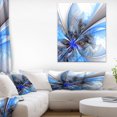 thumbnail image 1 of Symmetrical Large Blue Fractal Flower - Floral Canvas Art Print, 1 of 3