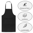 thumbnail image 3 of 2 Pack Adjustable Bib Apron Waterdrop Resistant with 2 Pockets Cooking Kitchen Aprons for Women Men Chef, 3 of 5