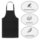 thumbnail image 3 of 2 delantales ajustables resistentes a las gotas de agua con 2 bolsillos, delantales de cocina para mujeres, hombres, chef, 3 of 5