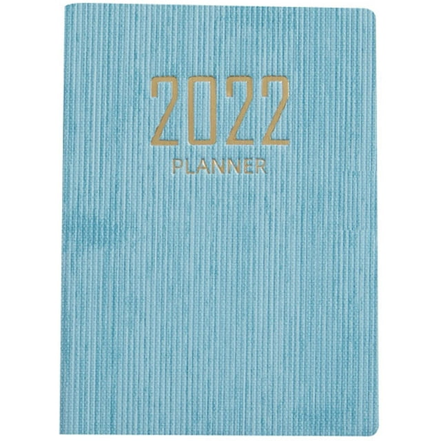 2022 Lined Notebook/Journal Hardcover, Pocket Notebook Easy To Carry Management Small Size A7 Daily Personal Planner for School Atrovirens-Blue
