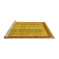 thumbnail image 2 of Ahgly Company Machine Washable Indoor Rectangle Oriental Yellow Modern Area Rugs, 8' x 10', 2 of 4