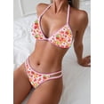 thumbnail image 4 of Top-kevin Women's Triangle Bikini Sets O Ring Linked Two Piece Swimsuits Floral Printed Cheeky Bathing Suit, 4 of 6