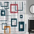 thumbnail image 6 of Modern Color White Shower Curtain, Color Geometric Fabric Shower Curtains Set, Waterproof Shower Curtains for Bathroom,72 x 72 inch, 6 of 6