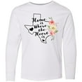 thumbnail image 3 of Inktastic Texas Home is Where The Heart is with Watercolor Floral Long Sleeve Youth T-Shirt, 3 of 5