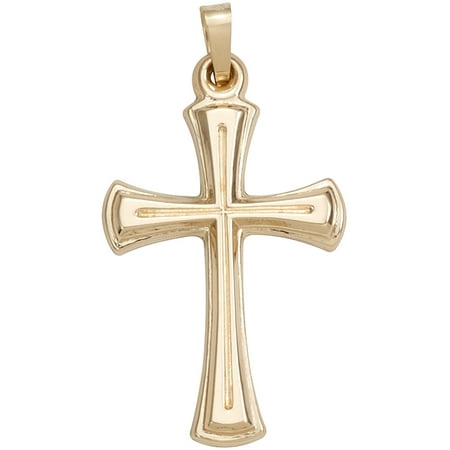 14kt Yellow Gold Flared Cross