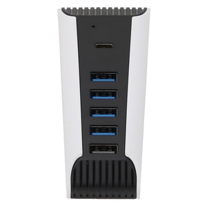 ​USB Le centre, 5 Dans 1High-Speed USB Adaptateur d'extension, avec 4 USB 3.0 Ports de sortie de données, 1 USB Port de recharge et 1 USB C Port de sortie, prise et jouer, pour PS5 Console