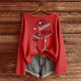 thumbnail image 2 of Christmas Sweaters Women Xmas Snowman Snowflake Graphic Long Sleeve Knit Shirts Fall Winter Casual Loose Fit Blouses, 2 of 3