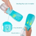 thumbnail image 5 of Botella de agua plegable para perros, botella de agua para perros de 280 ml, botella de agua portátil para perros para paseos al aire libre y viajes - Azul, 5 of 5