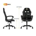 thumbnail image 2 of YRLLENSDAN Gaming Chair Comfy Computer Chair Heavy Duty Gaming Chair Adjustable PU Leather Office Desk Chair Cheap Rolling Gaming Chair Gamer Chair for Adults, Black (NOLA), 2 of 8