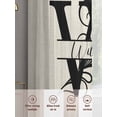 thumbnail image 6 of Letter W Sheer Curtains 96 Inch Length 2 Panels Set for Living Room/Bedroom, Monogram Words Semi Curtain Sheers Drapes Rod Pocket Curtains Window Treatment Set 52''x96''x2, 6 of 7