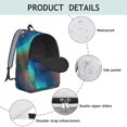 thumbnail image 4 of Colorful Starry Sky and Universe Backpack for School, Cute School Bag with Adjustable Shoulder Straps and Padded Back, 15.7"x11.8"x5.5", 4 of 5