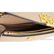 Tory Burch Women's Britten Mini Chain Wallet Crossbody Bag with Wristlet (Light Meadowsweet)