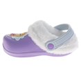 thumbnail image 3 of Disney Frozen Anna And Elsa Fuzzy Fleece Lined Clogs for Girls Winter Warm Plush Garden Shoes (Toddler Little Kid), Lilac, Size: 5 6, 3 of 7